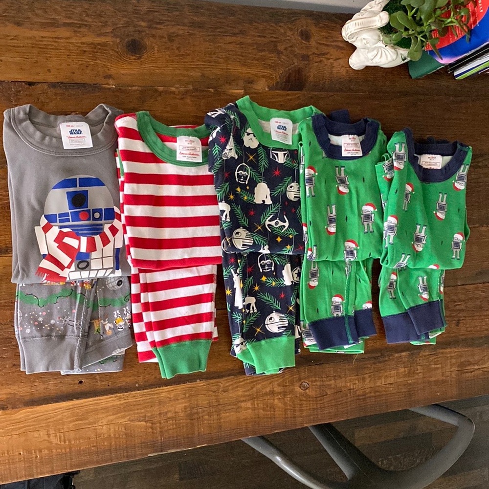 Hanna Andersson Pajama lot of 5 pair, size 6-7, 120cm